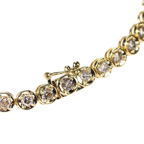 K18YG ダイヤモンド テニス ブレスレット 3.00ct