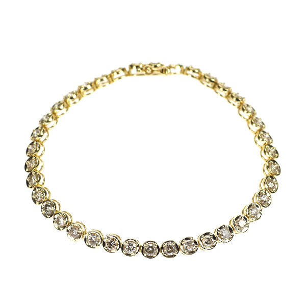 K18YG ダイヤモンド テニス ブレスレット 3.00ct