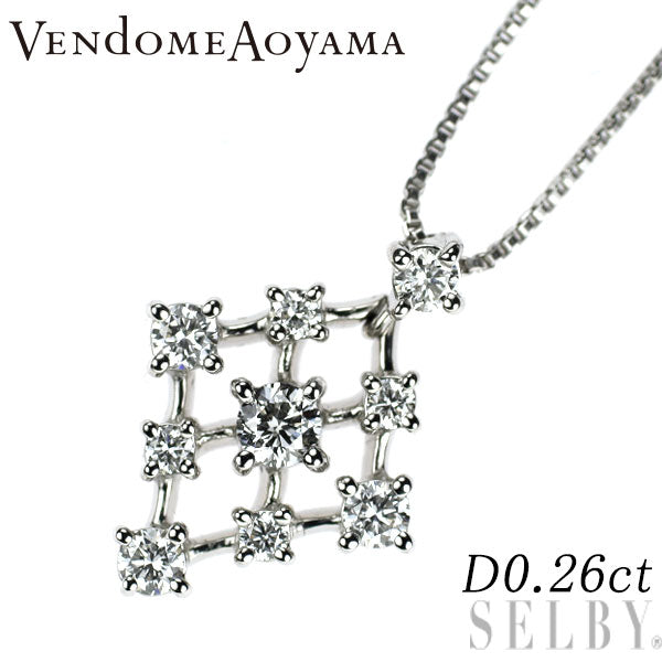 ヴァンドーム青山 Pt950/ Pt850 ダイヤモンド ペンダントネックレス 0.26ct