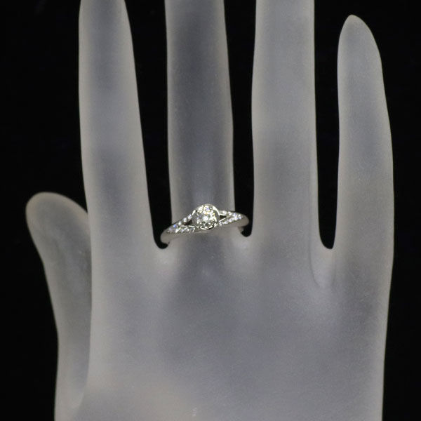 ブルガリ Pt950 ダイヤモンド リング 0.20ct F VVS2 3EX インコントロダモーレ