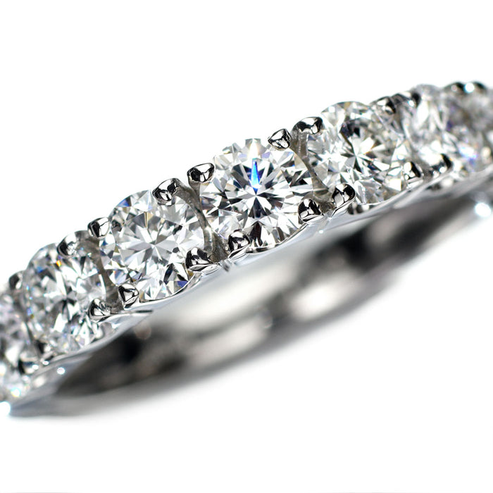 新品 Pt950 全石GIA鑑定書付 最高級 ダイヤモンド リング 1.50ct D VVS1 3EX 【エスコレ】 ハーフエタニティ