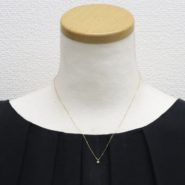 アガット K18YG ダイヤモンド ペンダントネックレス 0.05ct