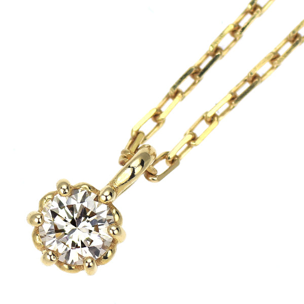 アガット K18YG ダイヤモンド ペンダントネックレス 0.05ct