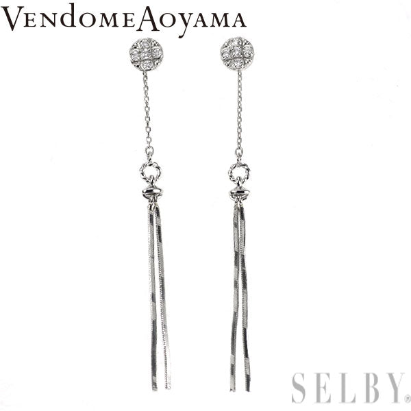 ヴァンドーム青山 Pt950/Pt900/Pt850 ダイヤモンド ピアス 2way チャーム付き