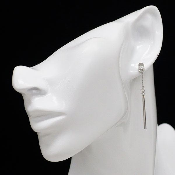 ヴァンドーム青山 Pt950/Pt900/Pt850 ダイヤモンド ピアス 2way チャーム付き