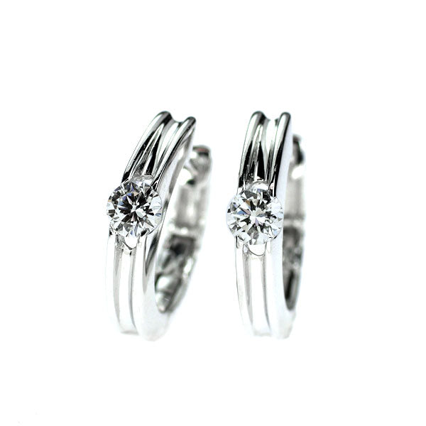 K18WG ダイヤモンド ピアス 0.24ct