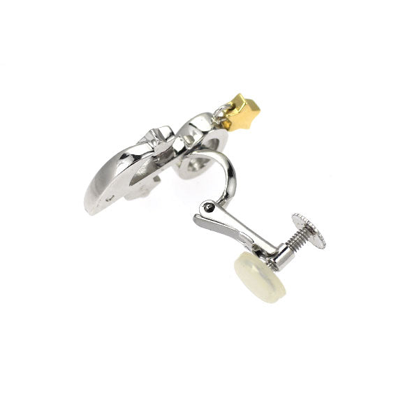 Pt900/ K18YG ダイヤモンド イヤリング 0.09ct　星 片耳のみ