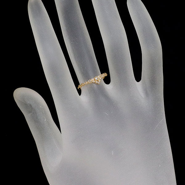 アガット/agete K18YG ダイヤモンド リング 0.08ct