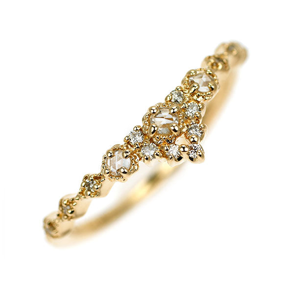 アガット/agete K18YG ダイヤモンド リング 0.08ct