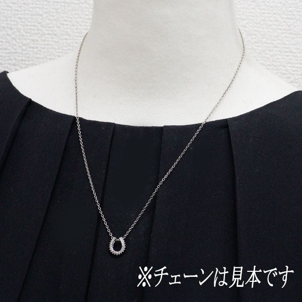 K18WG ダイヤモンド ペンダントトップ 馬蹄 ホースシュー