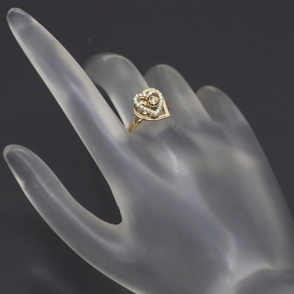 スタージュエリー K18PG ダイヤモンド リング 0.18ct ハート