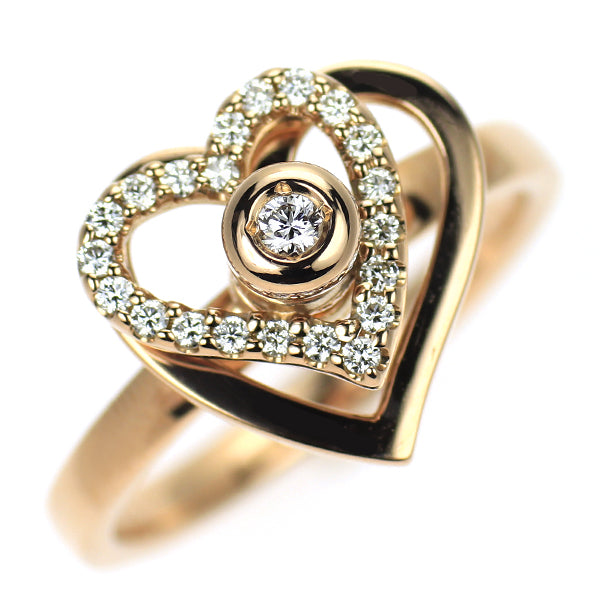 スタージュエリー K18PG ダイヤモンド リング 0.18ct ハート