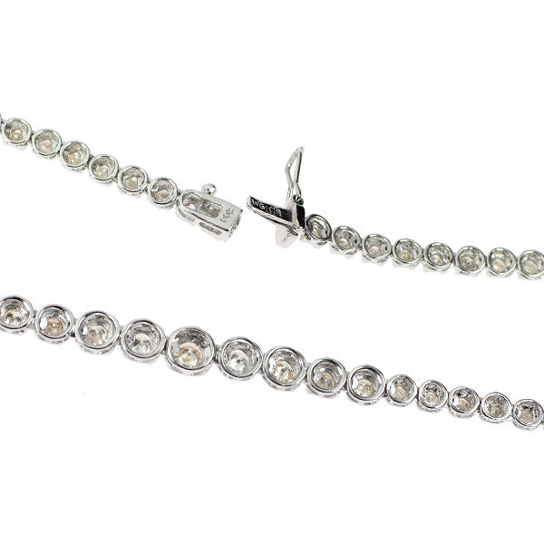 K18WG ダイヤモンド テニス ネックレス 3.00ct