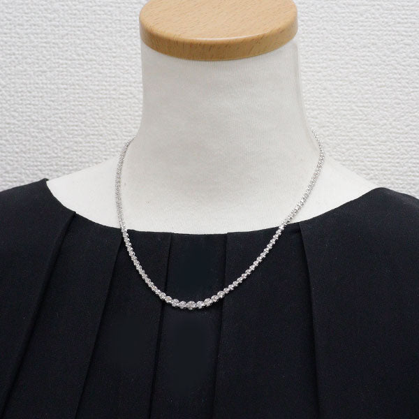 K18WG ダイヤモンド テニス ネックレス 3.00ct