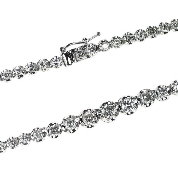 Pt850 ダイヤモンド テニス ネックレス 5.20ct