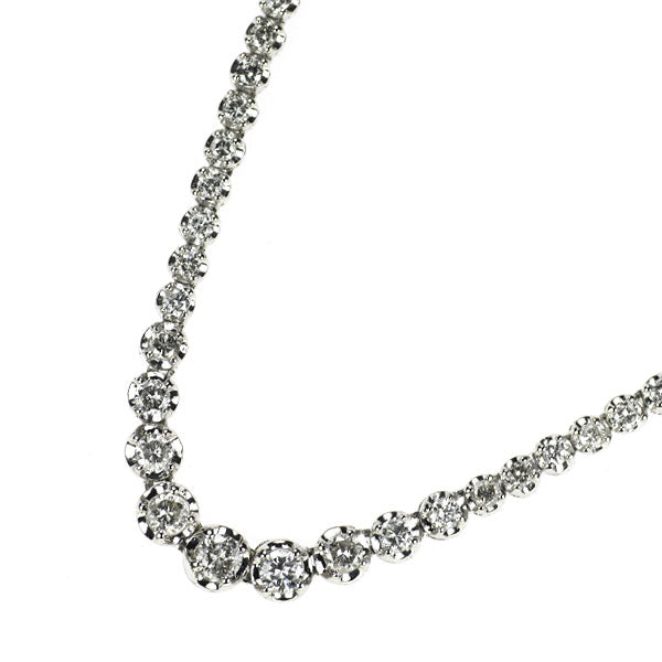 Pt850 ダイヤモンド テニス ネックレス 5.20ct