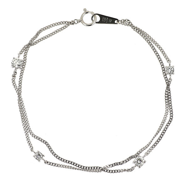 Pt850 ダイヤモンド ブレスレット 0.53ct