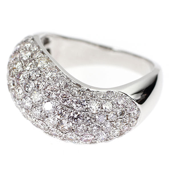 K18WG 天然ピンクダイヤモンド リング 3.00ct パヴェ