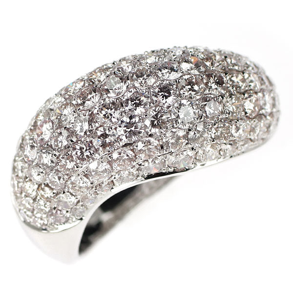 K18WG 天然ピンクダイヤモンド リング 3.00ct パヴェ
