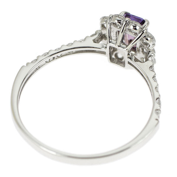 Pt950 スリランカ産 ピンクサファイア ダイヤモンド リング 0.580ct D0.55ct