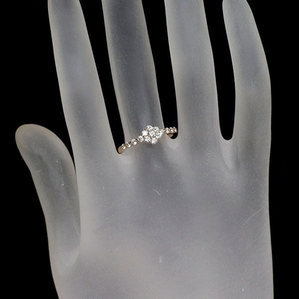 K18PG ダイヤモンド リング 0.43ct  フラワー