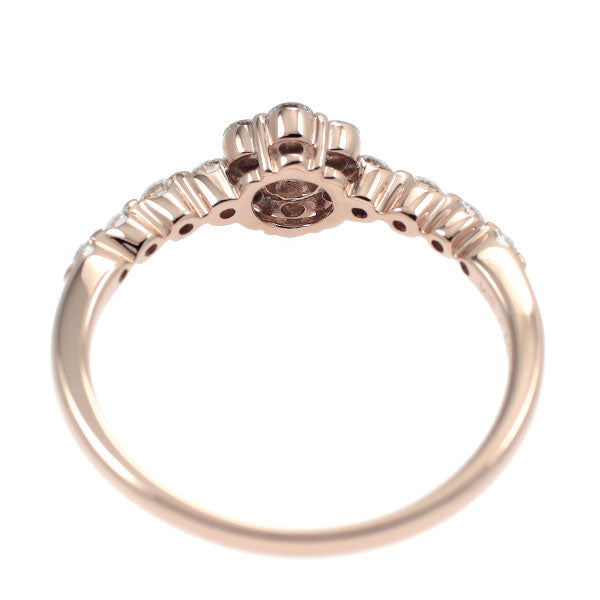 K18PG ダイヤモンド リング 0.43ct  フラワー