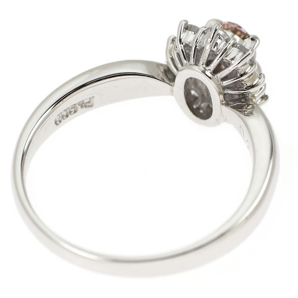 希少 Pt900 天然ピンクダイヤモンド リング 0.28ct D0.36ct