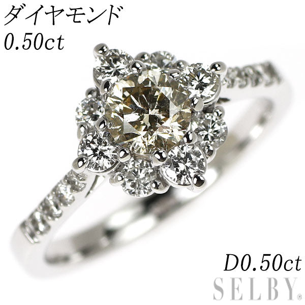 K18WG ダイヤモンド リング 0.50ct D0.50ct