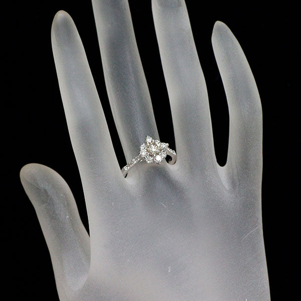 K18WG ダイヤモンド リング 0.50ct D0.50ct