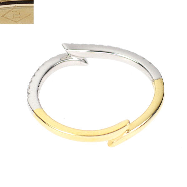 ベルシオラ K18YG/WG ダイヤモンド リング 0.12ct リバーシブル