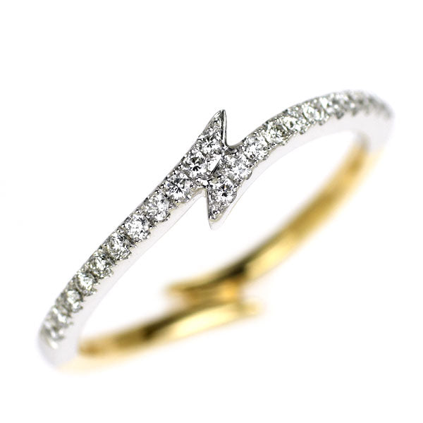 ベルシオラ K18YG/WG ダイヤモンド リング 0.12ct リバーシブル