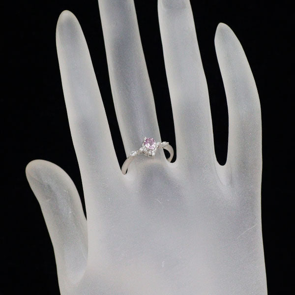 Pt900 インペリアルトパーズ ダイヤモンド リング 0.29ct D0.14ct