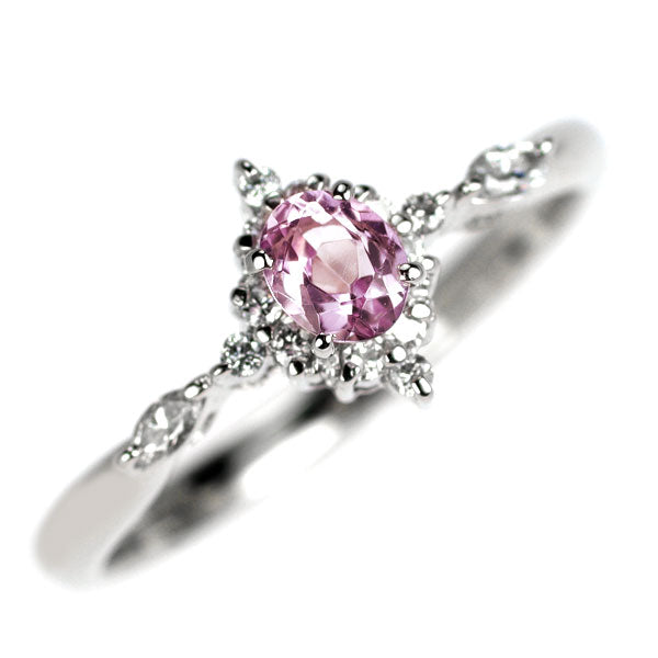 Pt900 インペリアルトパーズ ダイヤモンド リング 0.29ct D0.14ct