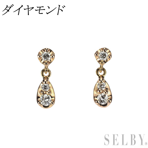 K18PG ダイヤモンド ピアス
