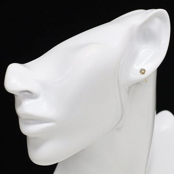 スタージュエリー K18YG ダイヤモンド ピアス 0.08ct ムーンセッティング