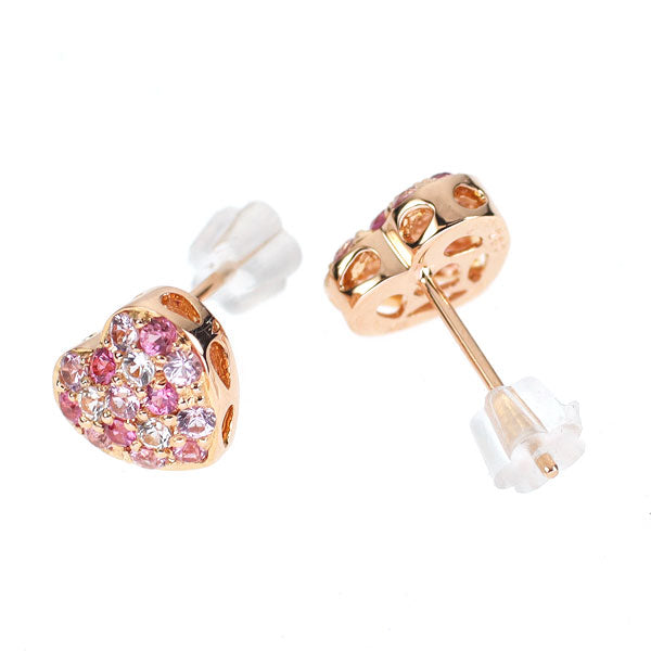 koko笠原真寿美さん　ピンクサファイア0.80ctハートピアス 笠原真寿美 ペンダントトップ K18WG 1.8g ピンクサファイア 0.50ct