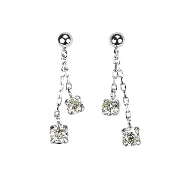 K18WG ダイヤモンド ピアス 0.30ct