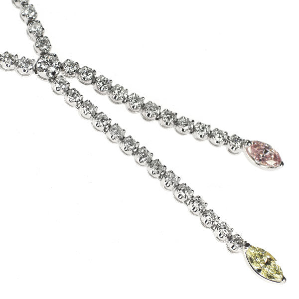 K18WG 天然ピンク ダイヤモンド ペンダントネックレス 0.196ct FP I1 D1.01ct