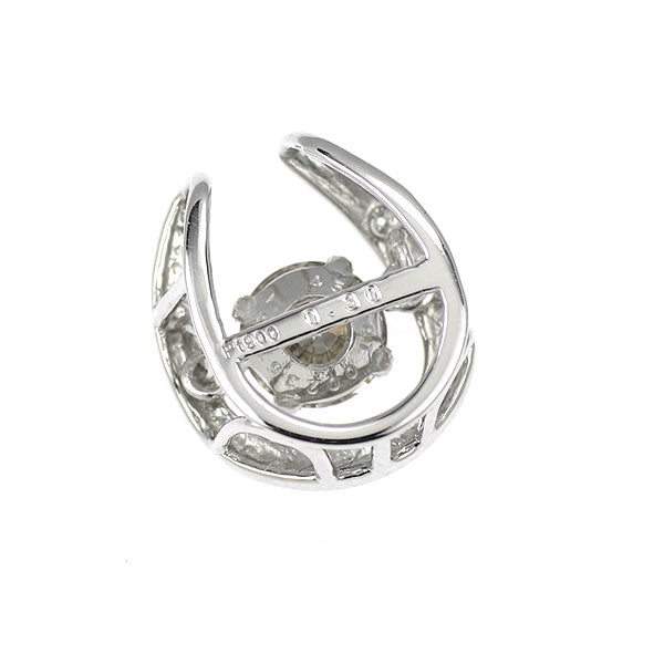 Pt900 ダイヤモンド ペンダントトップ 0.30ct ダンシングストーン 馬蹄