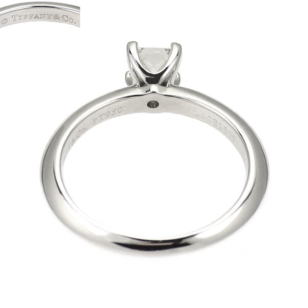 ティファニー Pt950 プリンセスカット ダイヤモンド リング 0.34ct ソリティア