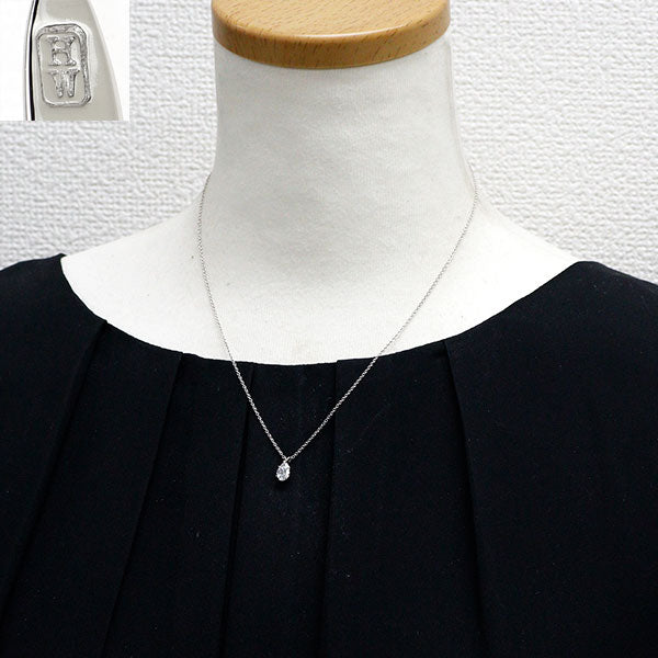 ハリーウィンストン Pt950 ペアシェイプ ダイヤモンド ペンダントネックレス 0.62ct D VVS1 VG/G