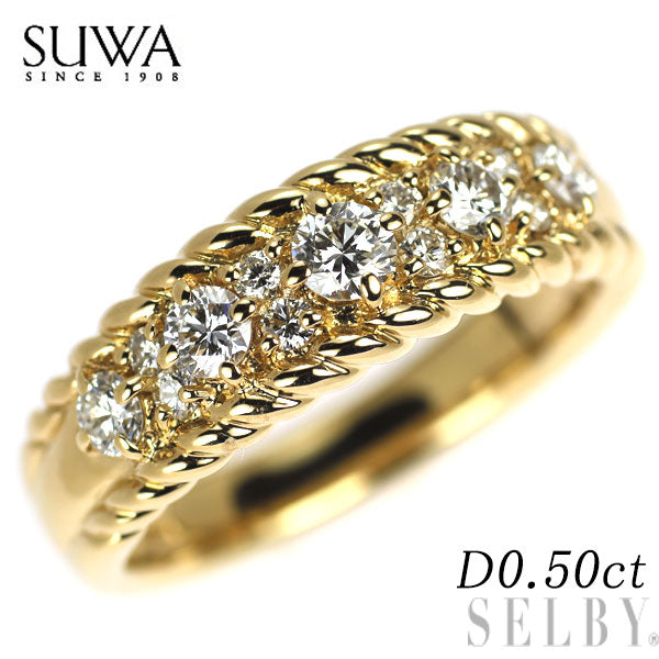 SUWA K18YG ダイヤモンド リング 0.50ct