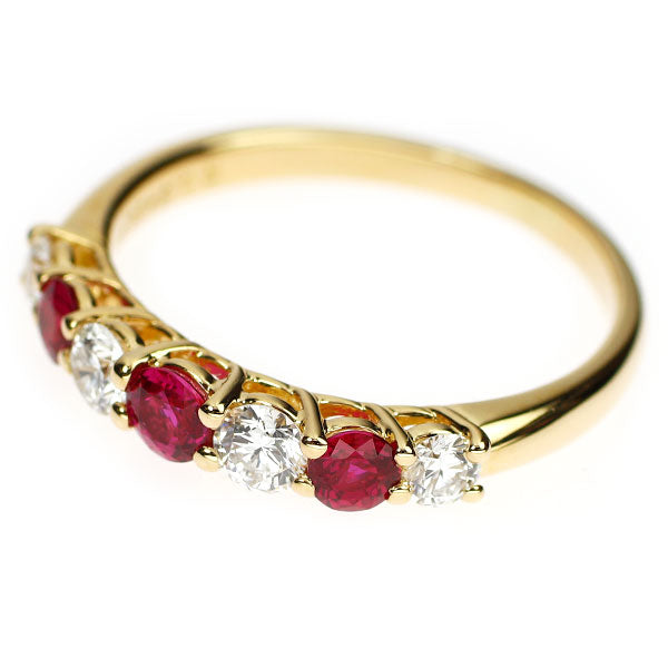 和光 K18YG ルビー ダイヤモンド リング 0.54ct D0.41ct 《セルビー銀座店》【中古】