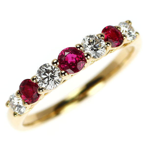 和光 K18YG ルビー ダイヤモンド リング 0.54ct D0.41ct 《セルビー銀座店》【中古】