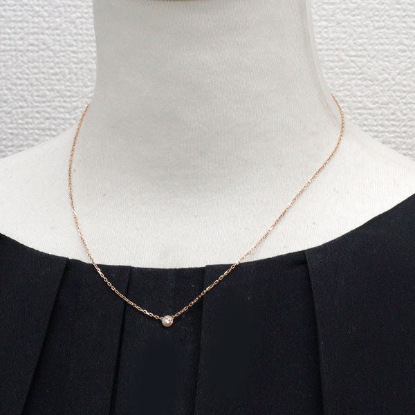 カルティエ K18PG ダイヤモンド ペンダントネックレス ダムールSM