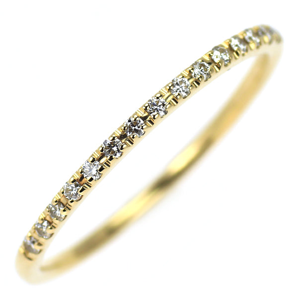 スタージュエリー K18YG ダイヤモンド リング 0.08ct  ハーフエタニティ