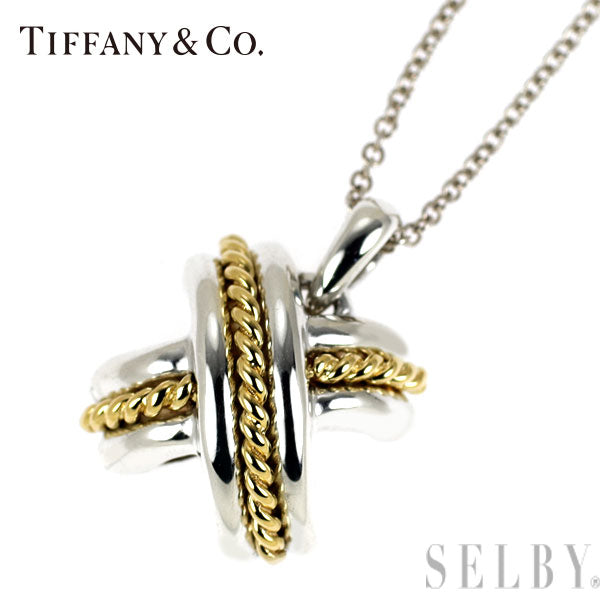 ティファニー SV/K18 ペンダントネックレス シグネチャー