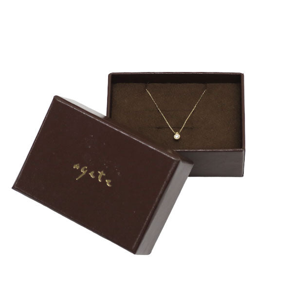 アガット/agete K14YG ダイヤモンド ペンダントネックレス 0.08ct
