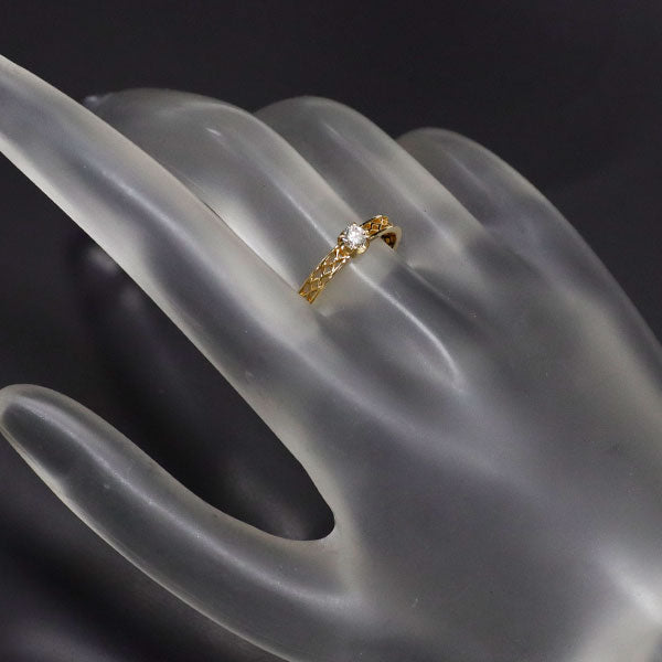 ヴァンドーム青山 K18YG ダイヤモンド リング 0.10ct
