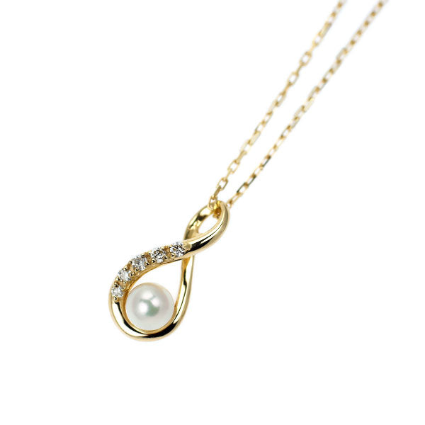 ヴァンドーム青山 K18YG アコヤベビーパール ダイヤモンド ペンダント